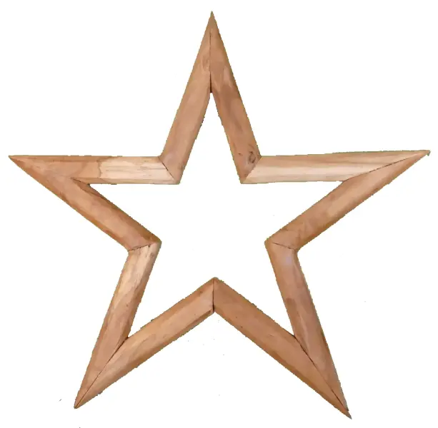 Product image 1 of the product “Teak star (outlines), Seperate - to hang, Teak root (Plantation), in the sizes from 40 to 60cm, natural ”
